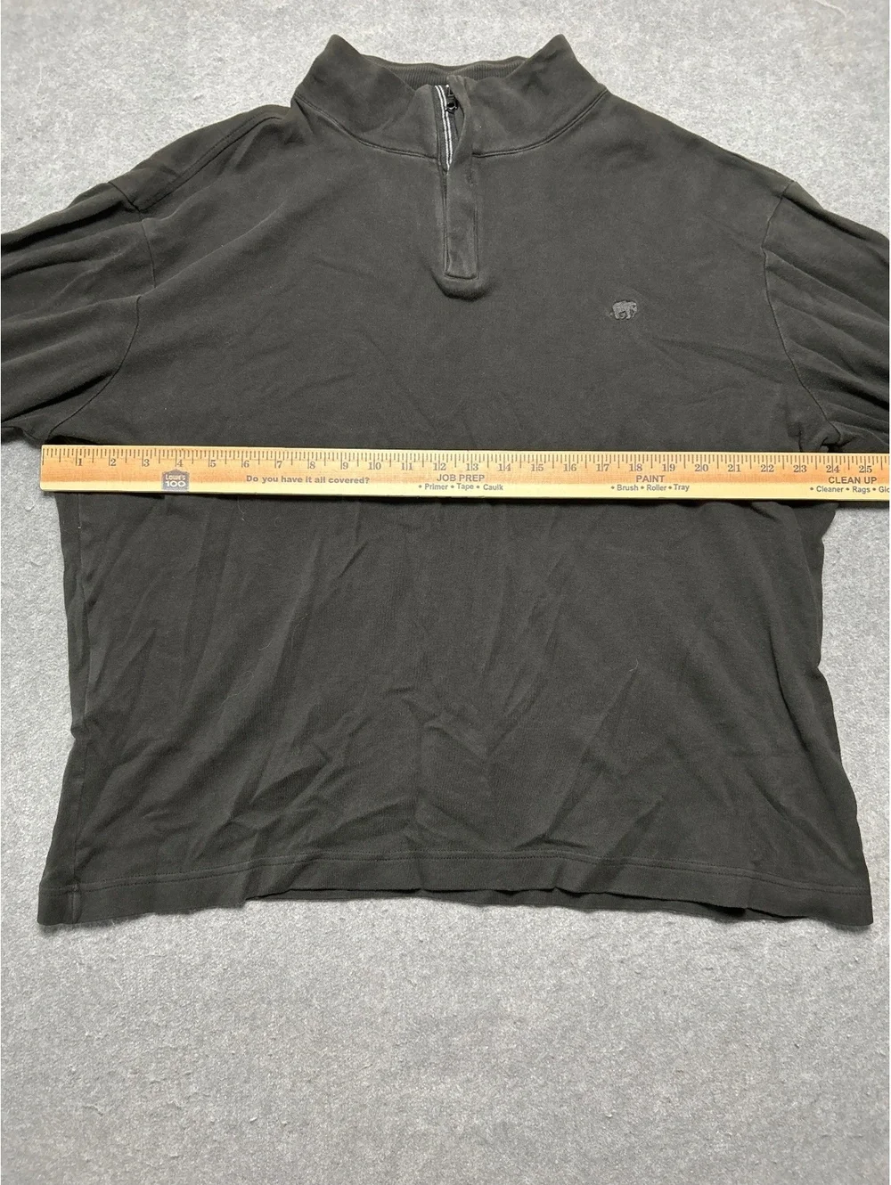 Banana Republic Men's Black Cotton Quarter-Zip Pullover XL